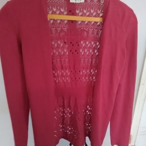 Dark Rose open front sweater cardigan